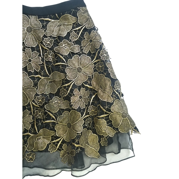 Eva Franco Gilt Bouquet Skirt - Picture 9 of 13